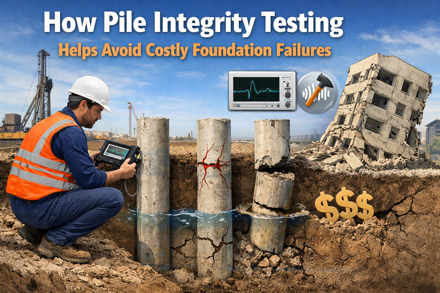 You are currently viewing How Pile Integrity Testing Helps Avoid Costly Foundation Failures