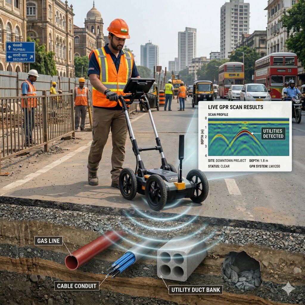 GPR Survey for Underground Utility Mapping Before Road and Infrastructure Projects